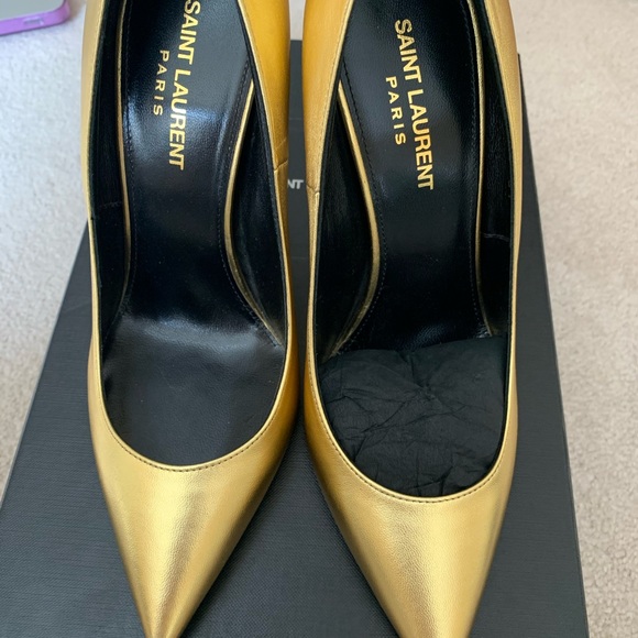 SOLD YSL Gold Opyum Leather Pumps 110mm - Picture 5 of 10